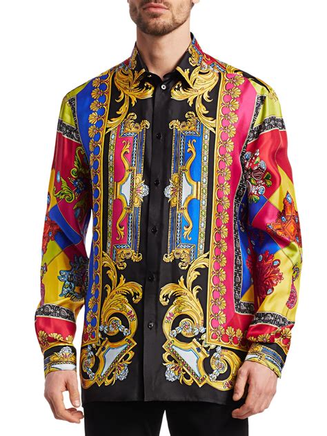 versace mens shirt size guide|Versace long sleeve t shirts.